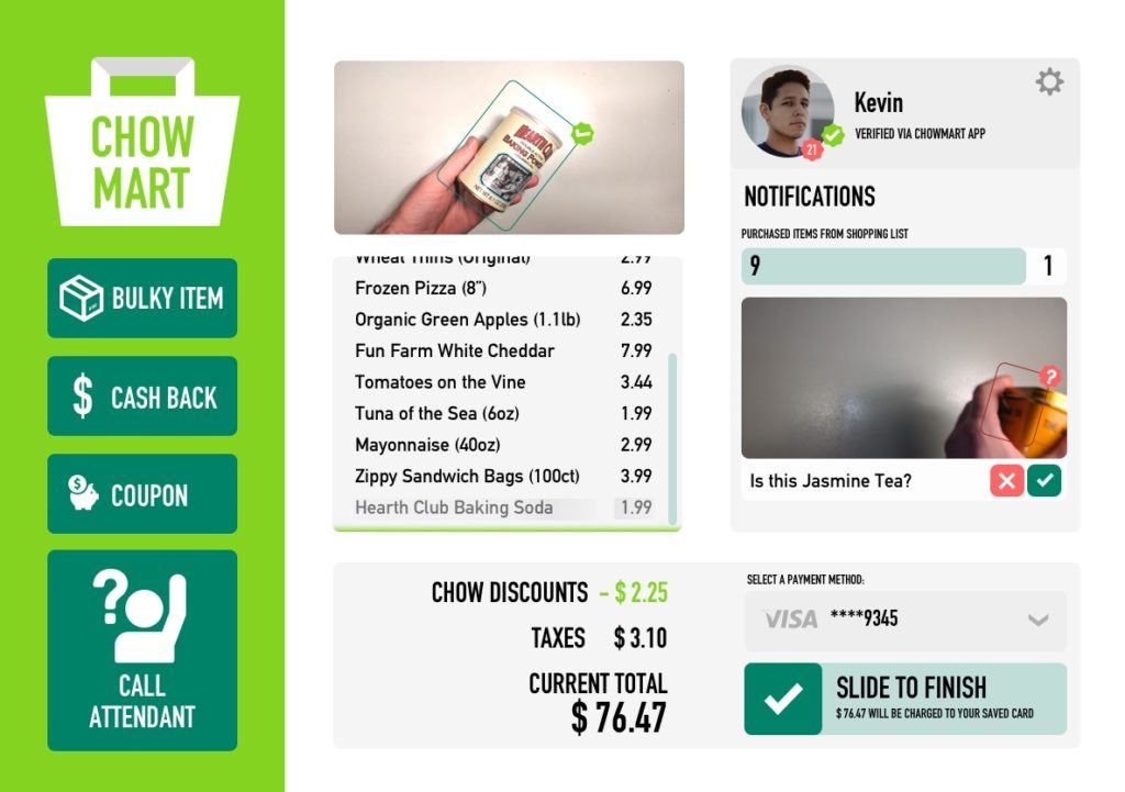 Chowmart checkout screen